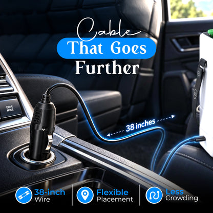 Car Charging Cable for 1-5L Portable Oxygen Concentrator