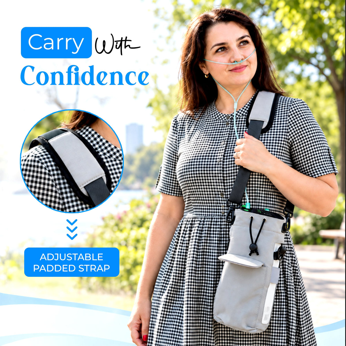 Protective Carry Bag for 1–5L Portable Oxygen Concentrator