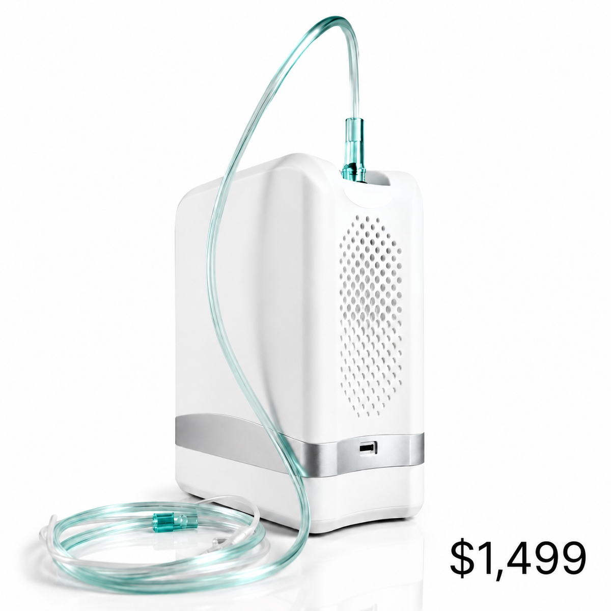 1-7 Litters Portable Oxygen Concentrator for Home & Travel | 90% Pure O2 | 10-Hr Battery
