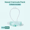 5 Pieces Nasal Cannulas For 1-3L/Min Portable Oxygen Concentrator | Soft PVC Tubing