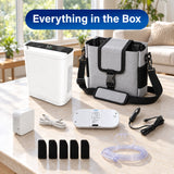 1-10L Portable Oxygen Concentrator for Home, Car & Travel | 90% ±6% O₂ Purity | Up to 12-Hour Battery Life
