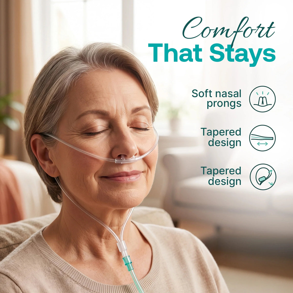 5-Pack Nasal Cannula for 1–5L Portable Oxygen Concentrator