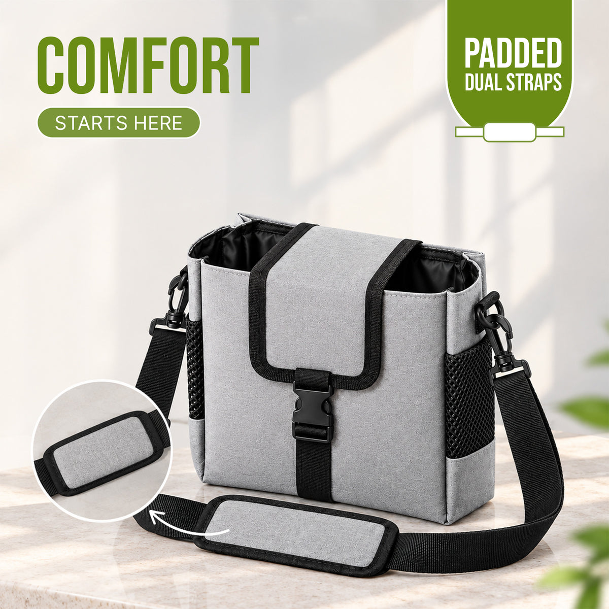 Convertible Carry Bag for 1-8L Portable Oxygen Concentrator