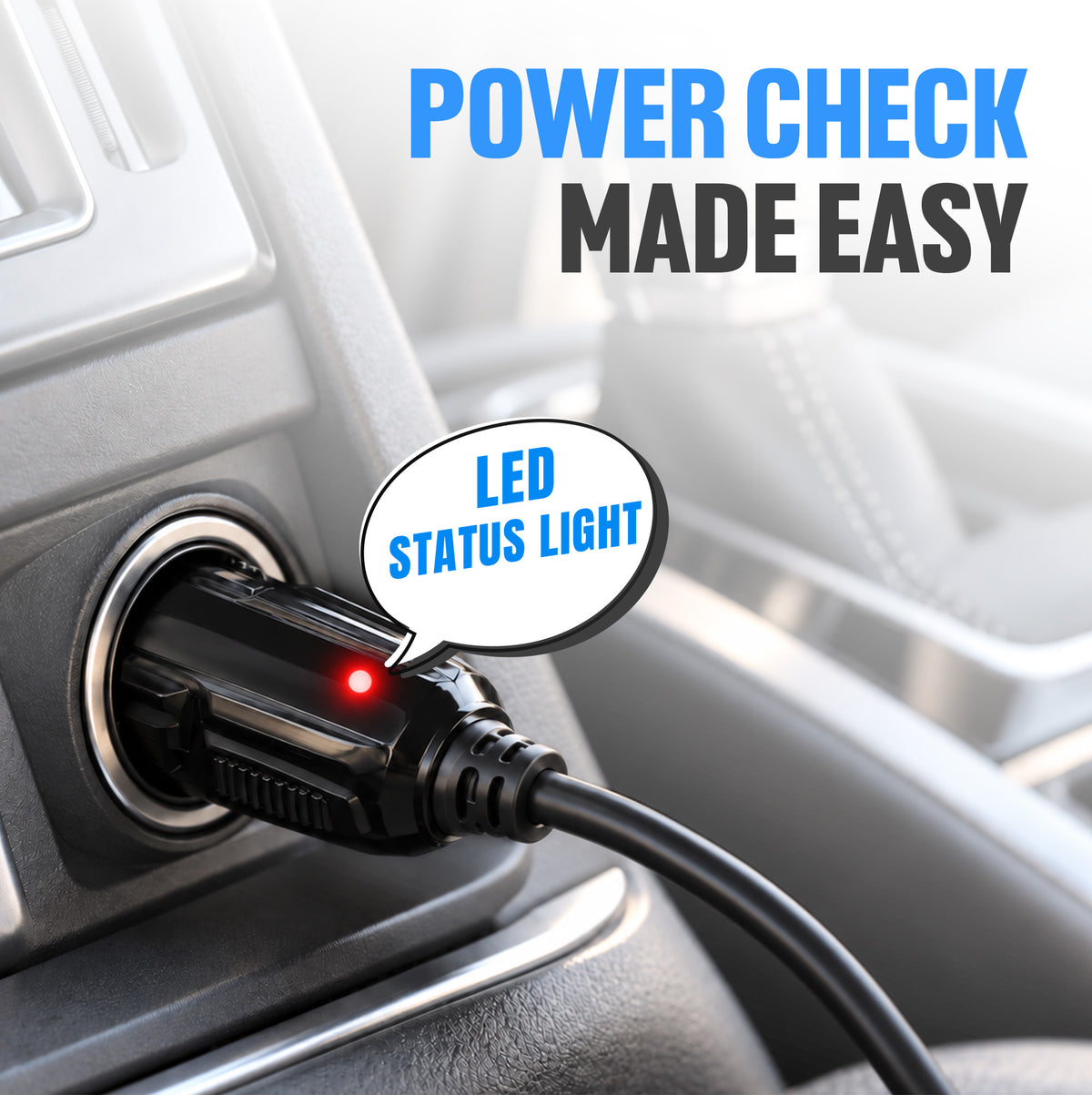 Car Charging Cable for 1-8L Portable Oxygen Concentrator