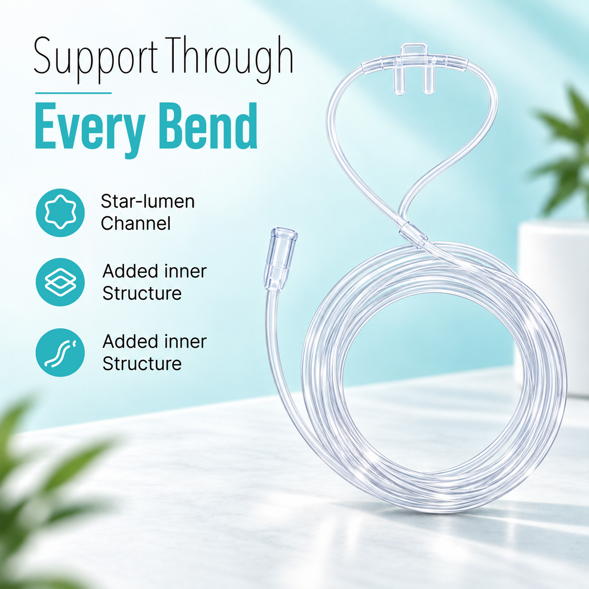 5-Pack Nasal Cannula for 1–8L Portable Oxygen Concentrator