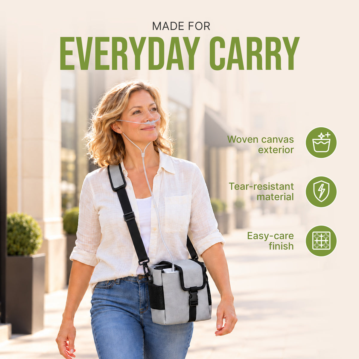 Convertible Carry Bag for 1-8L Portable Oxygen Concentrator