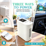 1–8L Portable Oxygen Concentrator for Home & Travel | Pulse + Constant + Continuous Flow | ≥90% O₂ Purity | Up to 24-Hours Battery Life