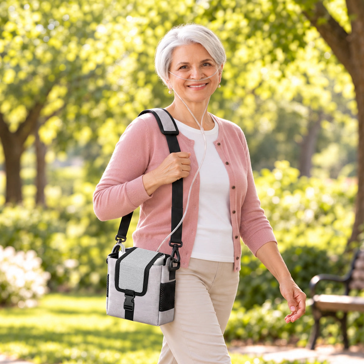 1-10L Portable Oxygen Concentrator for Home, Car & Travel | 90% ±6% O₂ Purity | Up to 12-Hour Battery Life