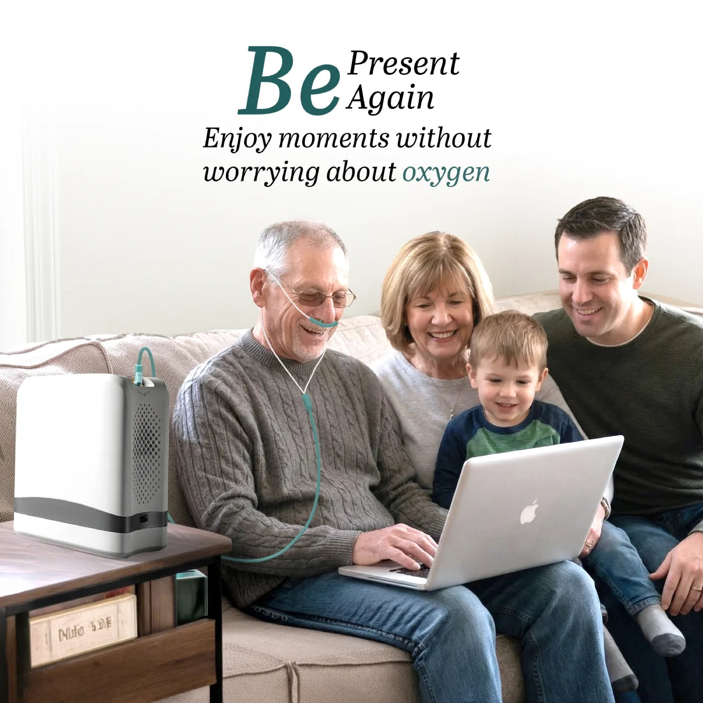 1-7 Litters Portable Oxygen Concentrator for Home & Travel | 90% Pure O2 | 10-Hr Battery | Smart Pulse Flow