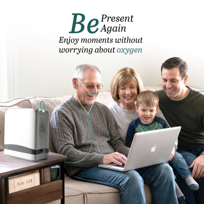 1-7 Litters Portable Oxygen Concentrator for Home & Travel | 90% Pure O2 | 10-Hr Battery | Smart Pulse Flow