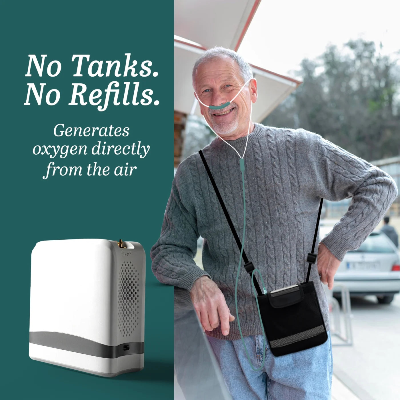 1-7 Litters Portable Oxygen Concentrator for Home & Travel | 90% Pure O2 | 10-Hr Battery | Smart Pulse Flow