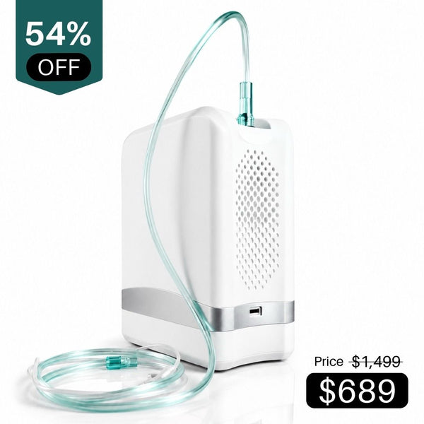 1-7 Litters Portable Oxygen Concentrator for Home & Travel | 90% Pure O2 | 10-Hr Battery | Smart Pulse Flow