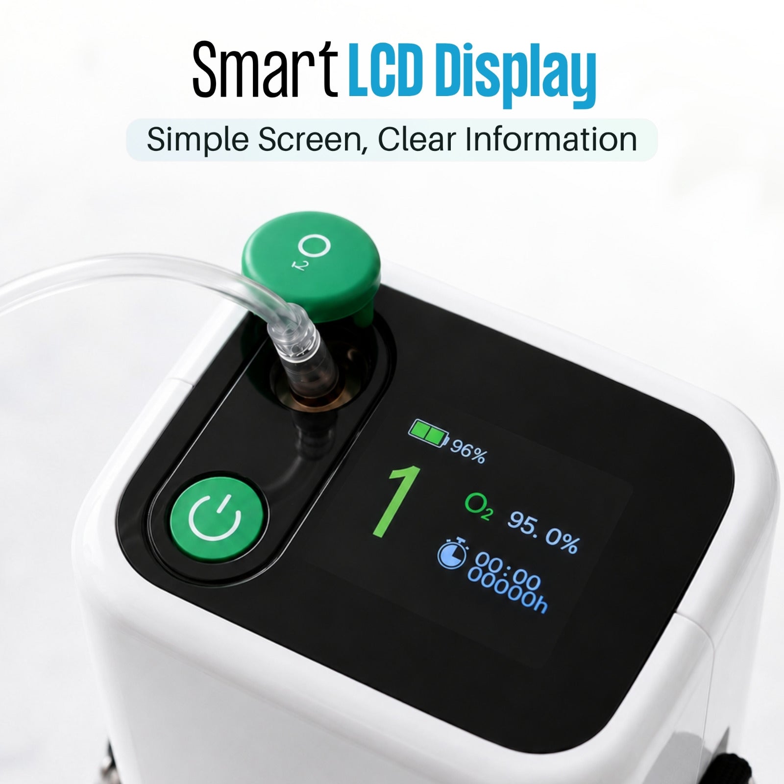 Portable 1-5L  Oxygen Concentrator | 95% Purity, 6400mAh Battery | ≤49dB Quiet | Free US Shipping