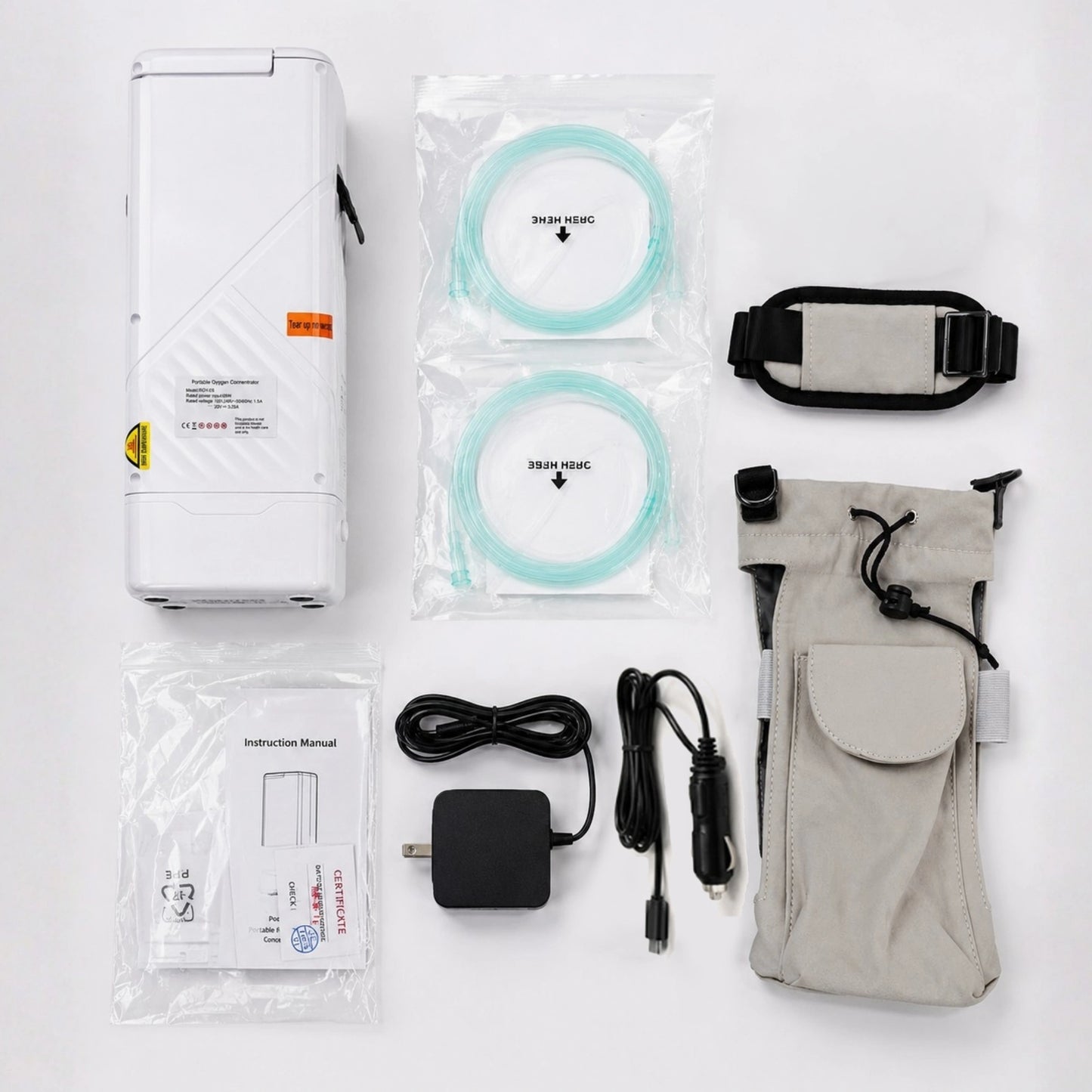 Portable 1-5L  Oxygen Concentrator | 95% Purity, 6400mAh Battery | ≤49dB Quiet | Free US Shipping