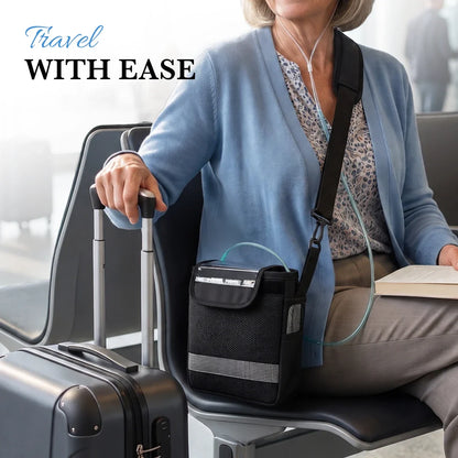 Shoulder Strap Carry Bag For 1-7L/Min Portable Oxygen Concentrator | Protective Travel Case